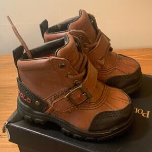 Polo Ralph Lauren Tyrek leather boots toddler size 5.5